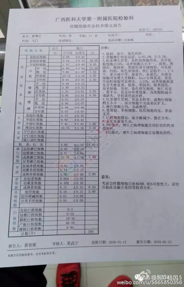 【爱心传递】恭城加会12岁男孩唐粤江患白血病，急需援助！739 / 作者:深秋的落叶 / 帖子ID:162367