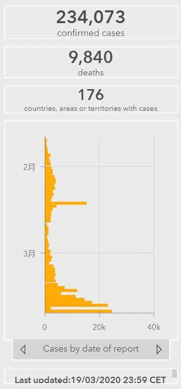 全球累计确诊超23万例，美国4州宣布“居家隔离令”，中国球员武磊确诊感染216 / 作者:登山涉水 / 帖子ID:270961