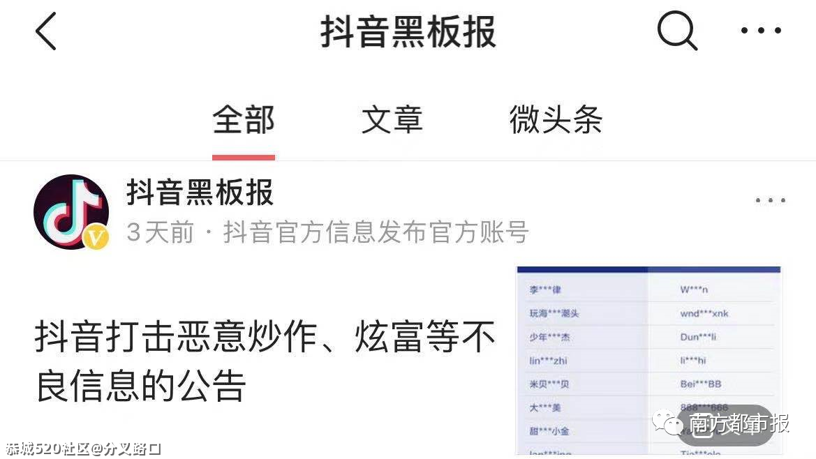 涉炫富、炒作，3973个账号被封667 / 作者:分叉路口 / 帖子ID:282899