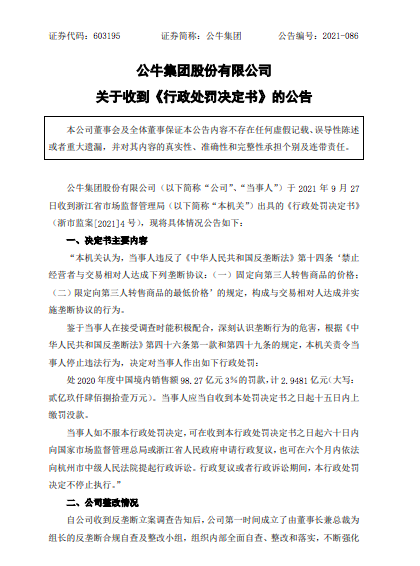 行业巨头被调查，被罚近3亿！844 / 作者:分叉路口 / 帖子ID:289269