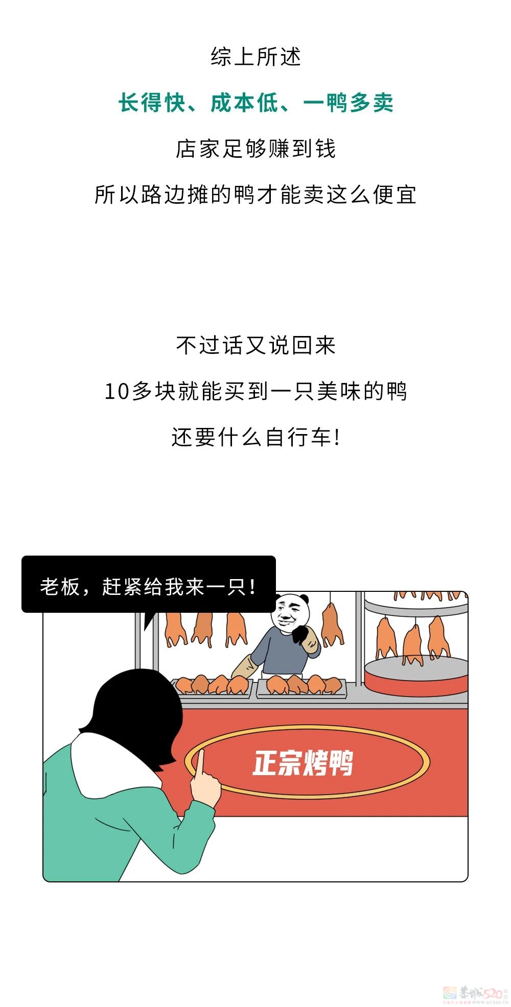 为什么一只活鸭上百元，一只烤鸭却只要19.8块？3 / 作者:儿时的回忆 / 帖子ID:315722