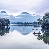 霜冻茶江河