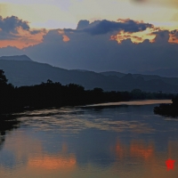 茶江晚景